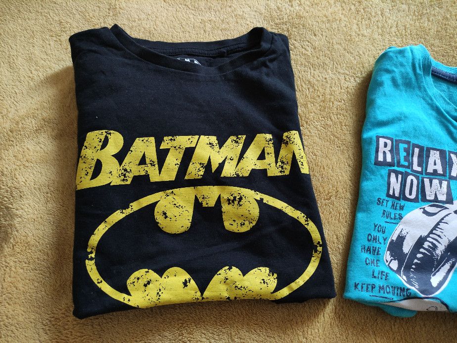 ZESTAW 3 koszulek BATMAN r. 134/140 | C&A | H&M | SINSAY | 100% czarna