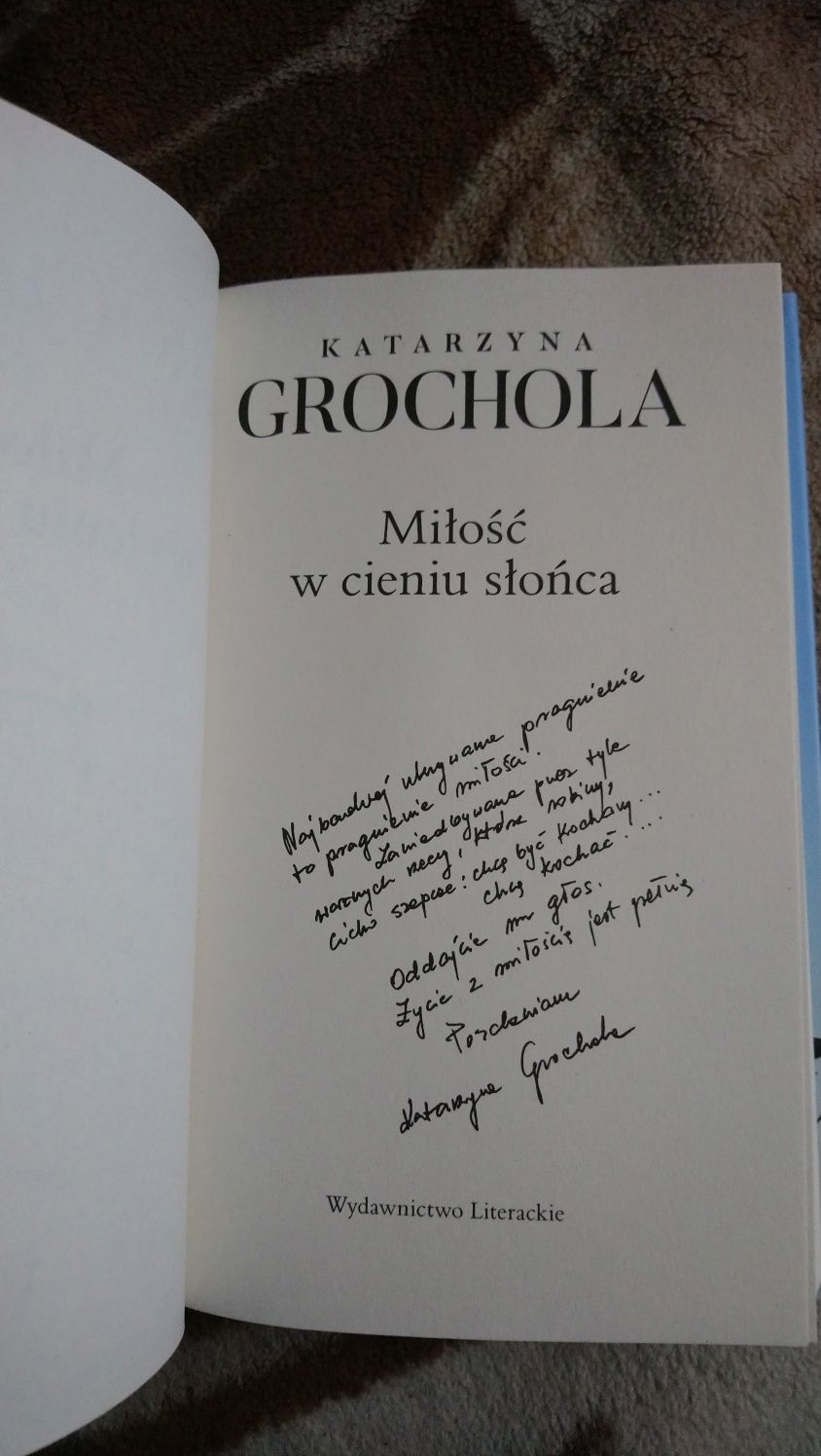 Katarzyna Grochola Miłość w cieniu słońca