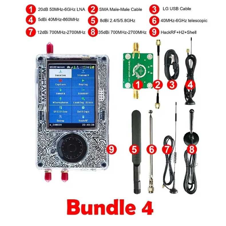 SDR радіостанція HackRF One Portapack H4M Mayhem 2.0.2