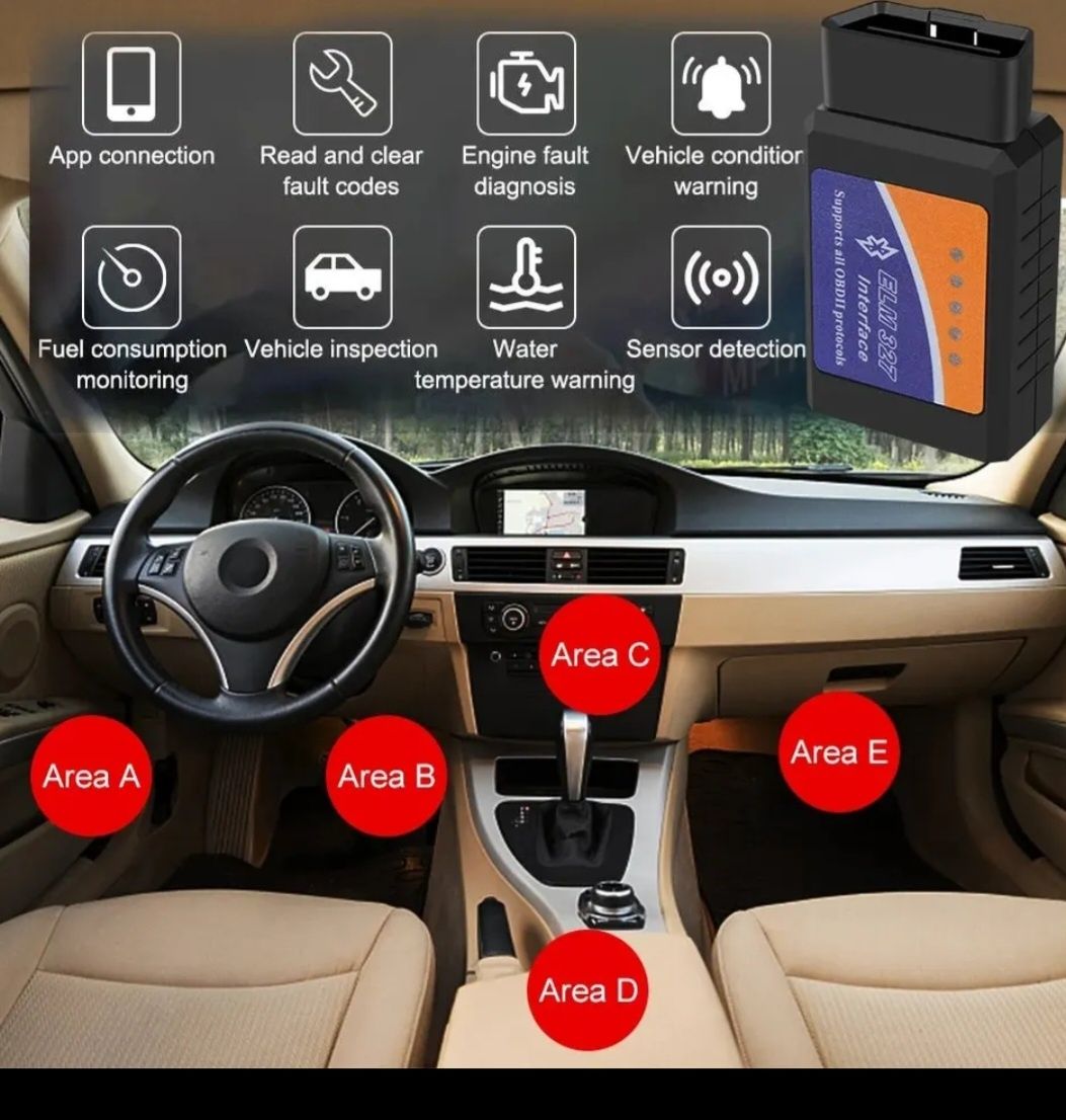 Scanner OBD2 Bluetooth Diagnóstico Auto Android, IOS