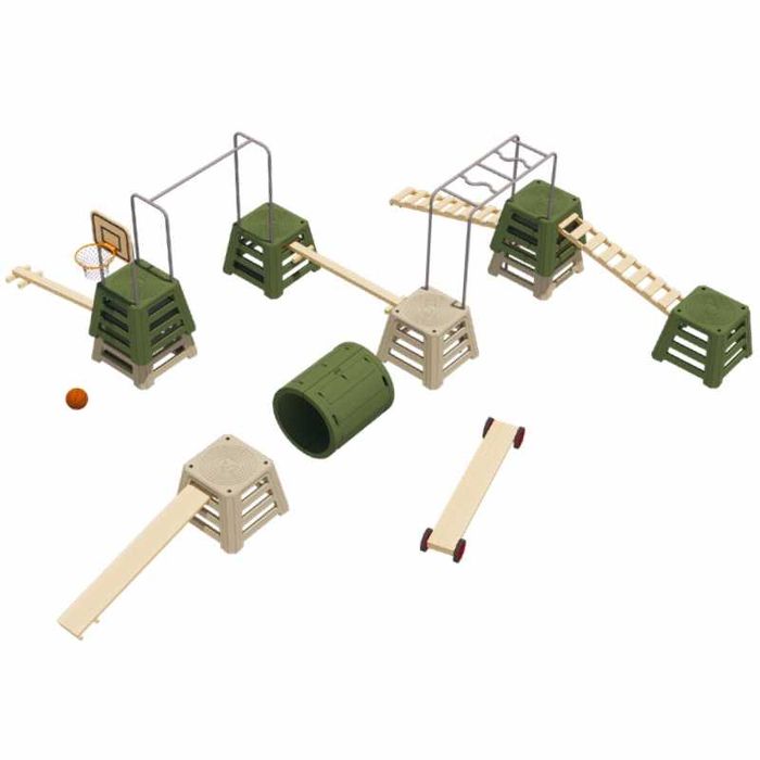 EDU Tor Przeszkód XXL Plac Zabaw Motoryczny Multi-Sprawnościowy