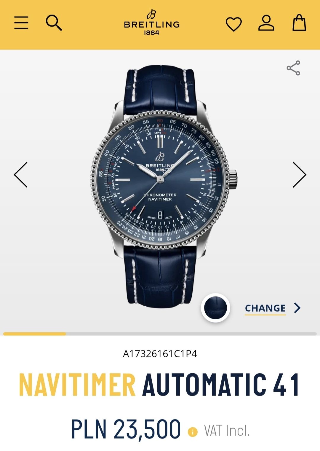 Breitling Navitimer Automatic 41 mm GWARANCJA zegarek męski pasek 43