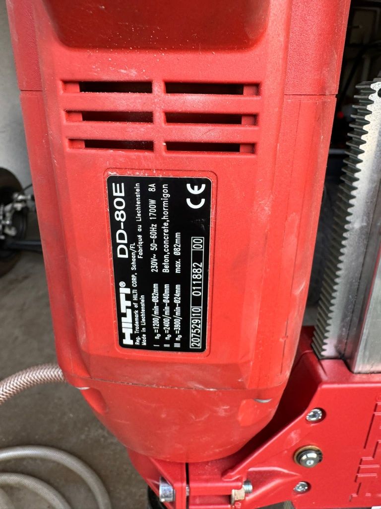 Wiertnica diamentowa HILTI DD-80/E wakum odkurzacz na wode zewstaw