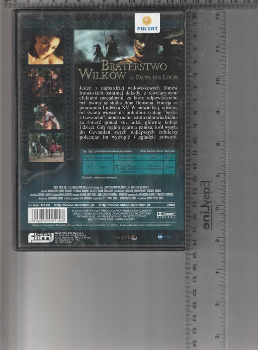 Braterstwo wilków Monica Bellucci DVD