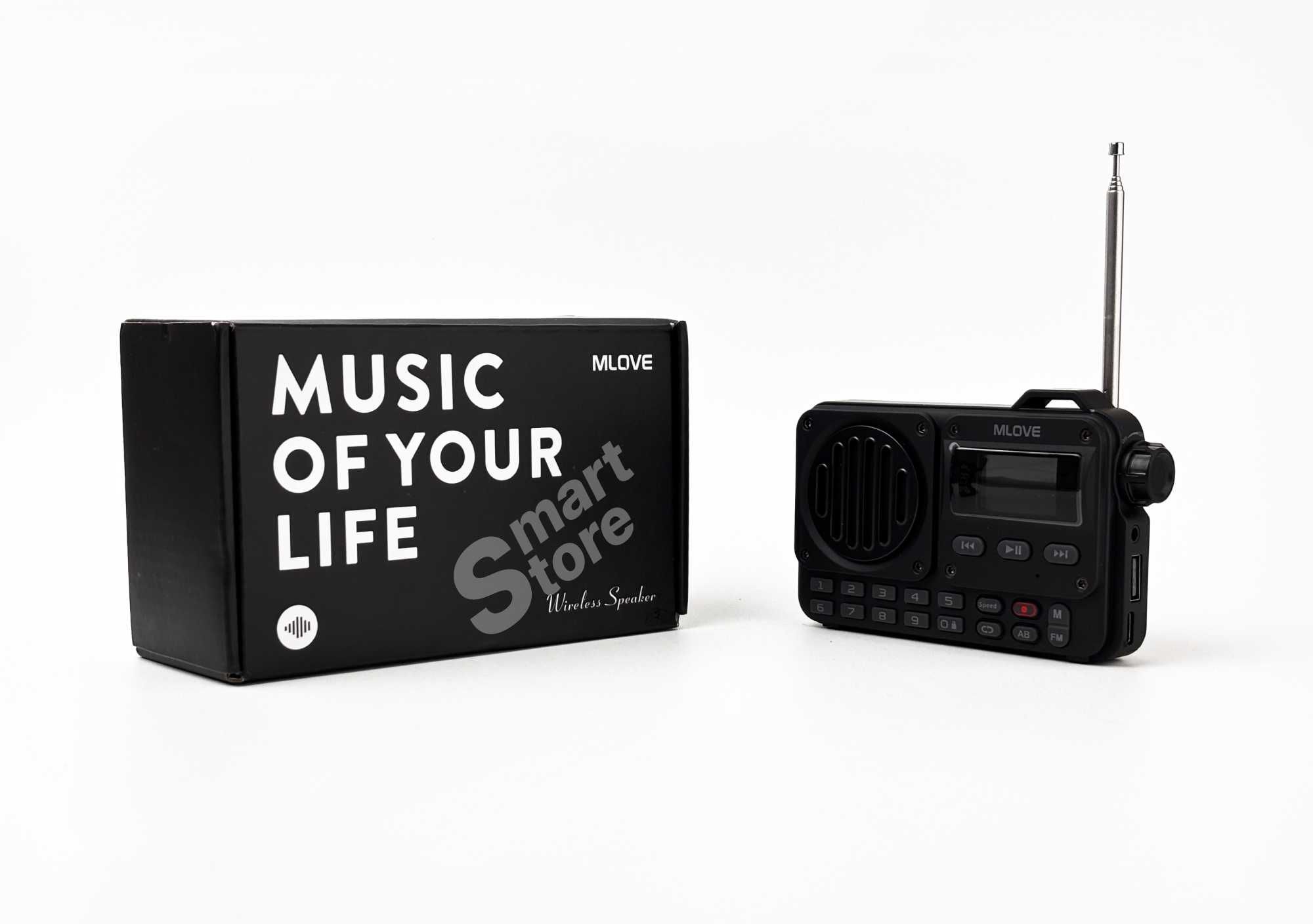 Портативна Bluetooth колонка MLOVE BV800 з FM-радіо та LCD-дисплеєм