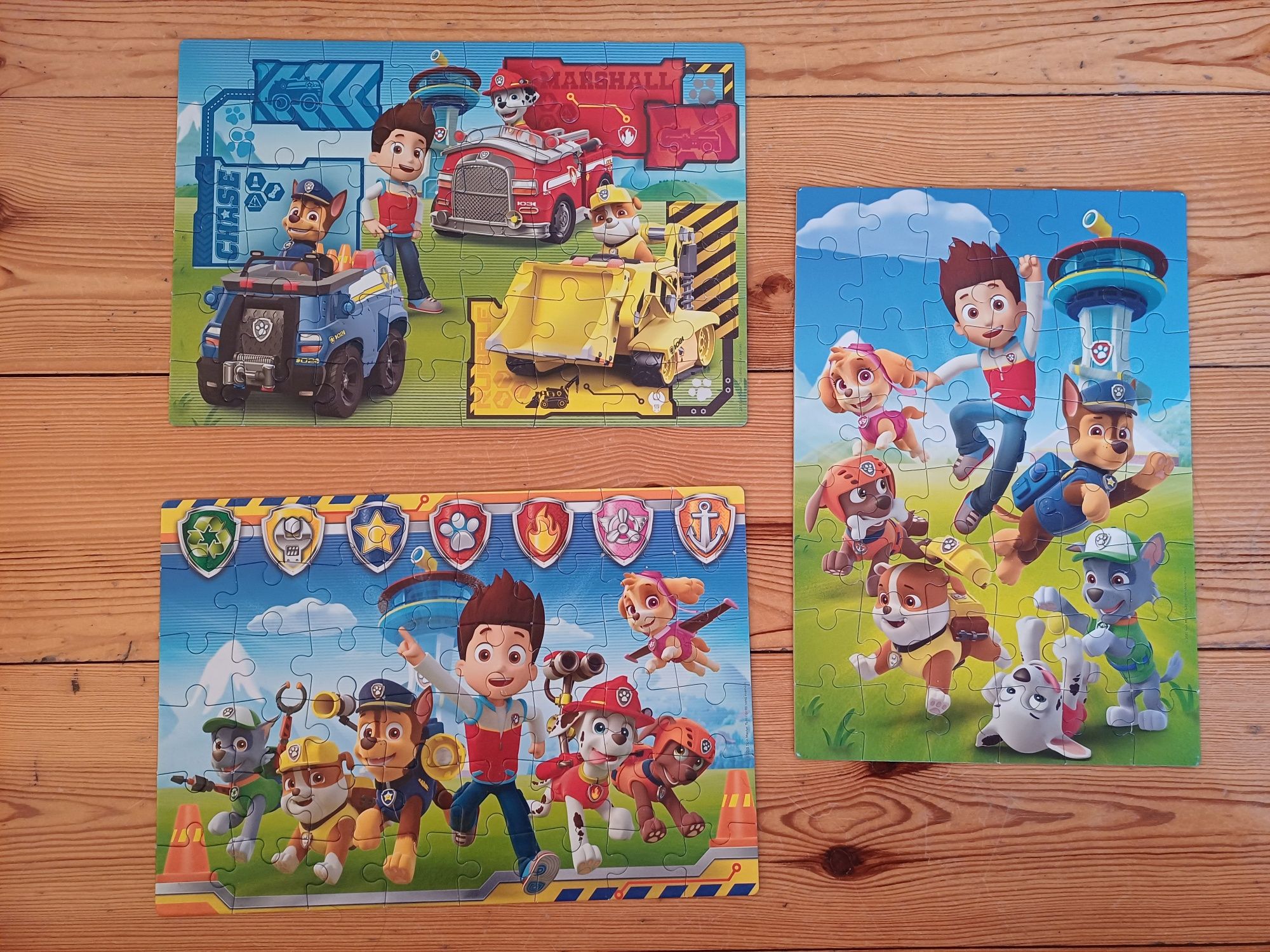 3 Puzzles de 48 peças da Patrulha Pata (Paw Patrol)