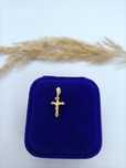 Minimalistyczna zawieszka krzyżyk ze złota, złoto pr 585
