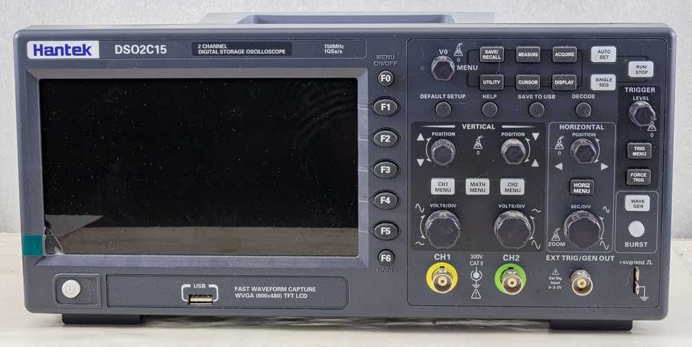 Осциллограф HANTEK DSO2C15, двухлучевой, цифровой, 150 МГц, бонус.