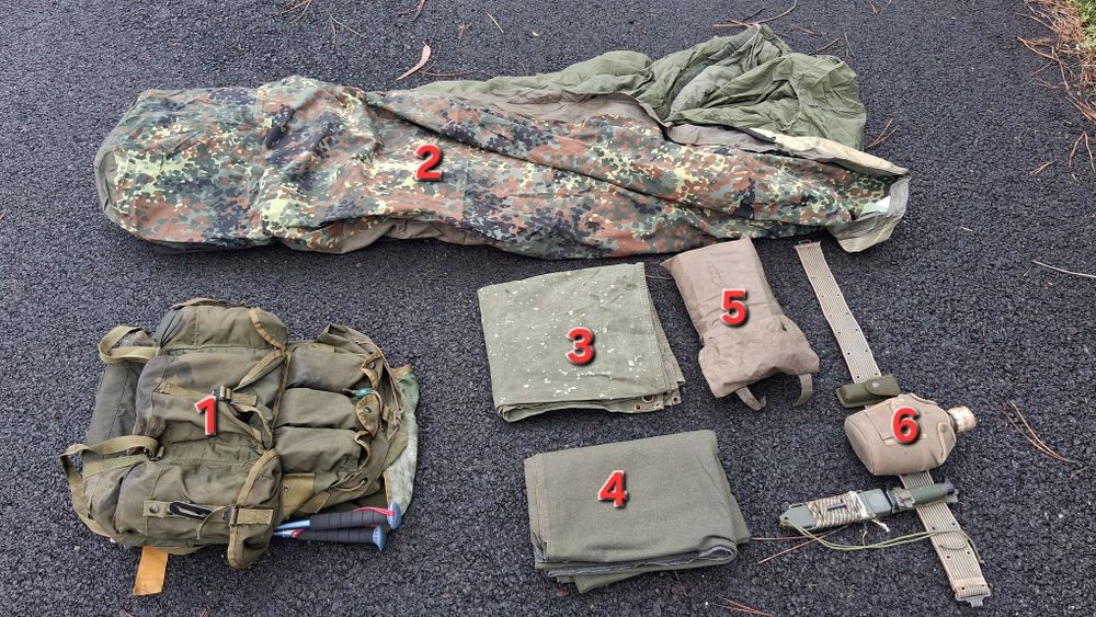 Pack militar de sobrevivência