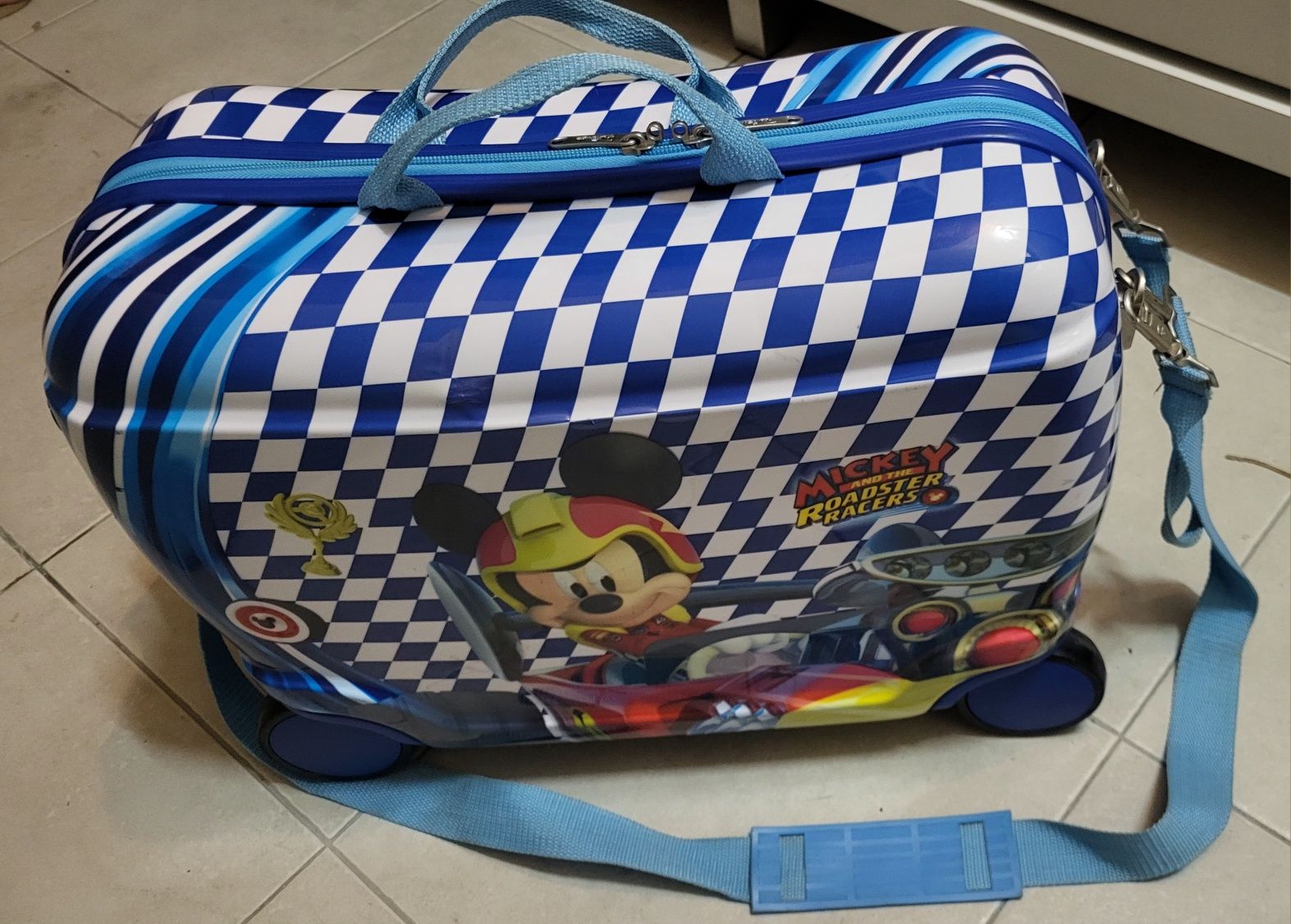 Mala Disney de viagem infantil do rato Mickey Mouse