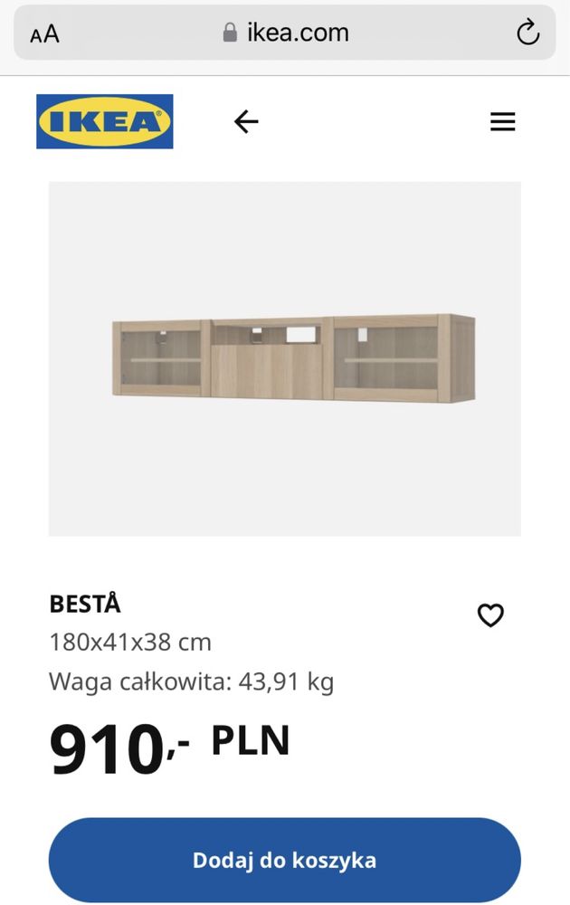Szafka stolik rtv Ikea Besta