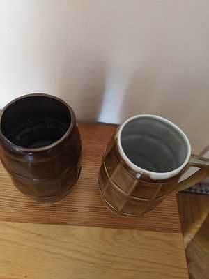 2 stare kufle ceramiczne