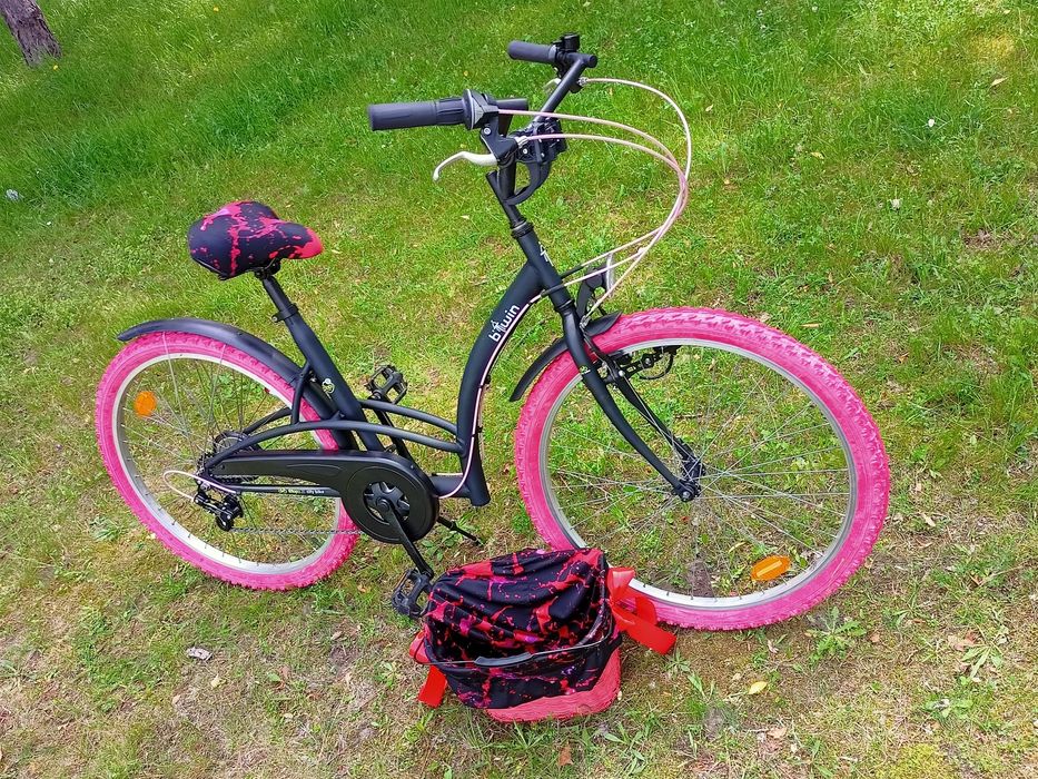 NOWY damski rower miejski B-TWIN ELOPS 3, koła 26", rama 18", 2w1.