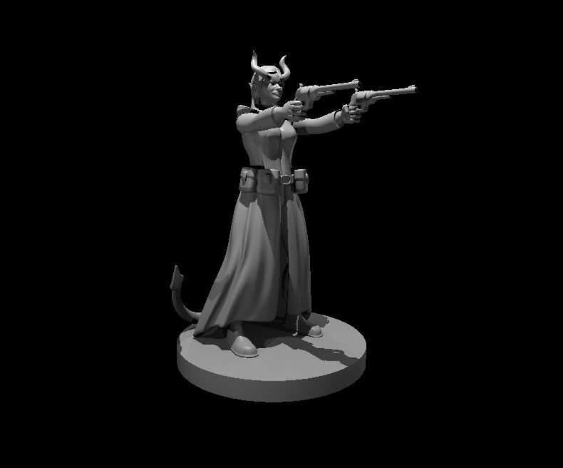 Miniaturas Aventureiros RPG Impressos em 3D - Classe: Gunslinger