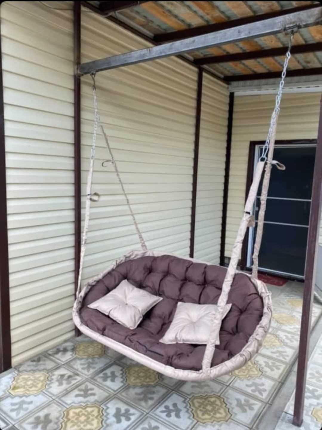 Качель двухместная, подвесной диван, двомісна гойдалка в сад • 150 кг