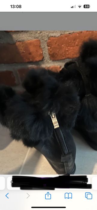 BOOCI sneakers botki skórzane futro 35