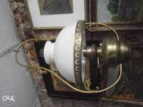 lampa naftowa wisząca z brązu