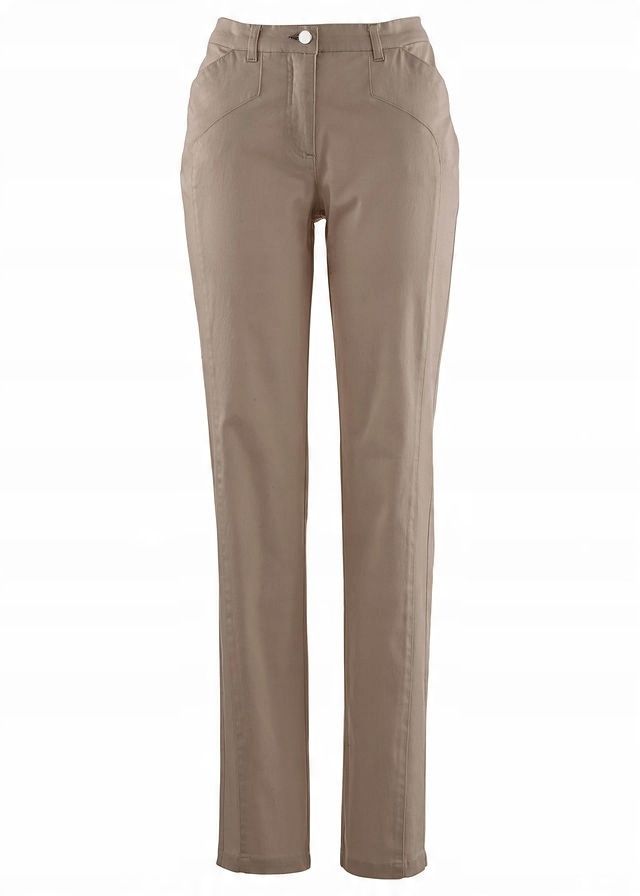 B.P.C proste spodnie damskie taupe r.36