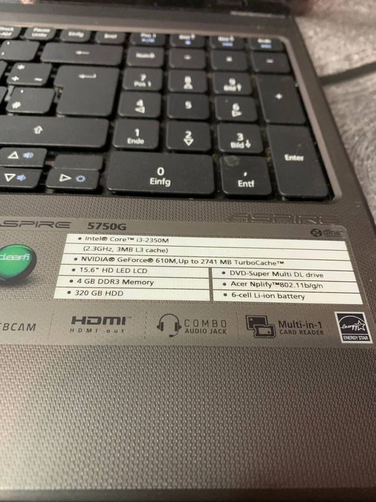 Ноутбук Acer Aspire 5750g