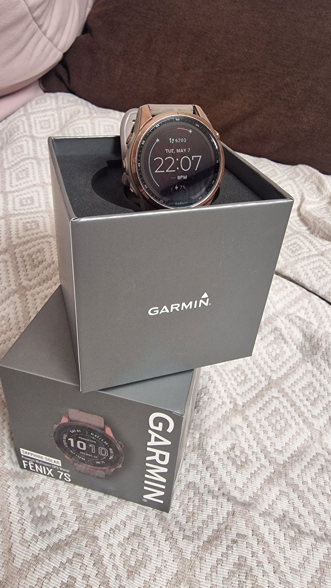 Zegarek Garmin Fenix 7S sapphire solar