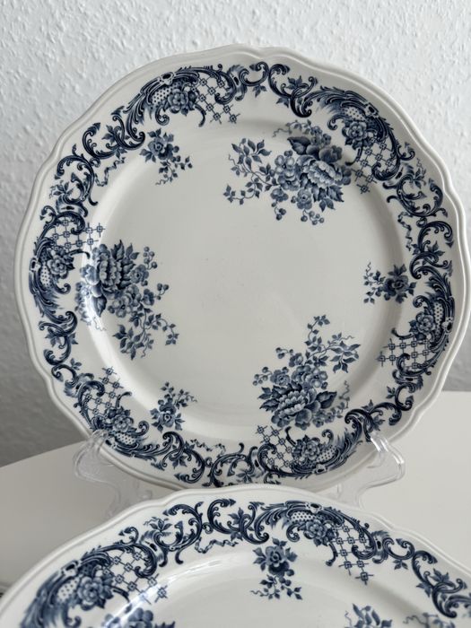 4 talerze obiadowe Płytkie Villeroy Boch Valeria niebieski