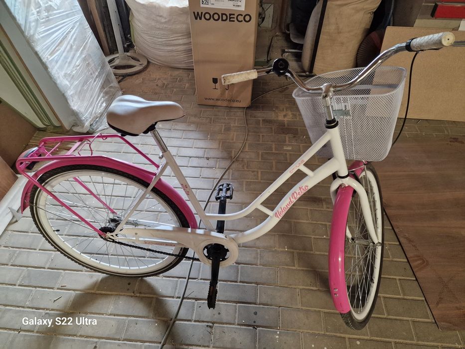 Rower damski miejski różowy