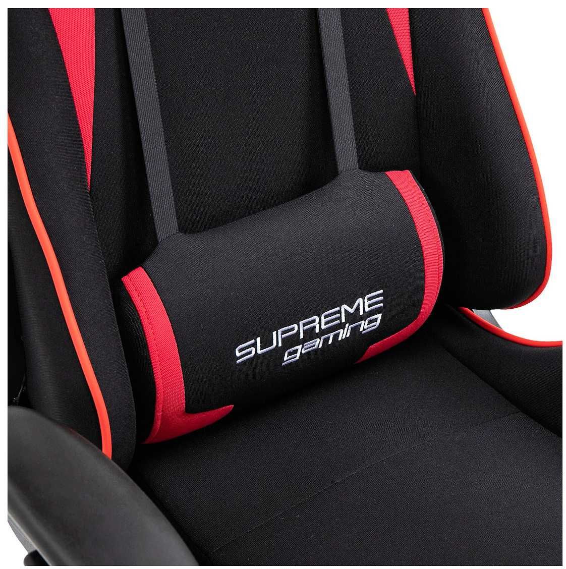 Fotel z Tkaniny PlayMaker Black/Red regulacja podłokietników