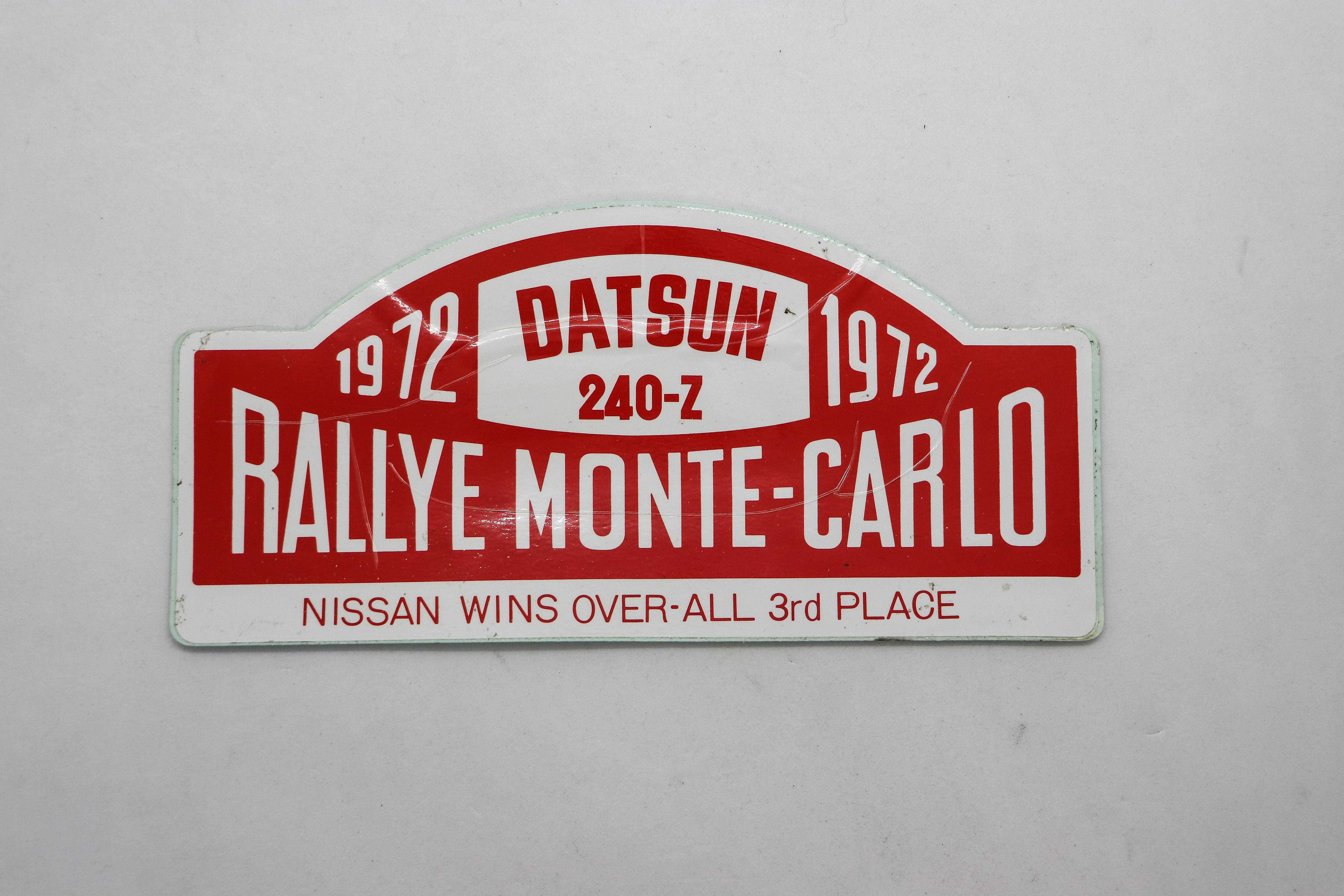 Autocolante Rallye de Monte Carlo 1972/Datsun 240Z | Automobilia