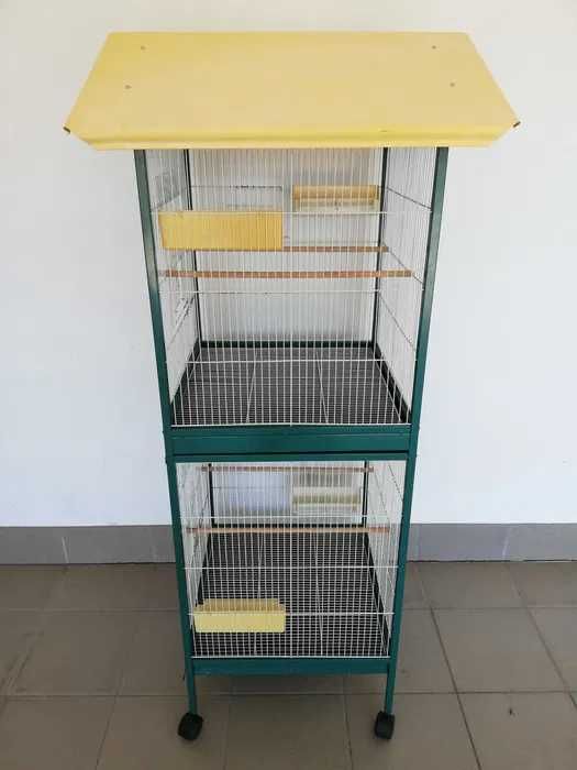 Viveiro de Aves com Dois Pisos e Rodas