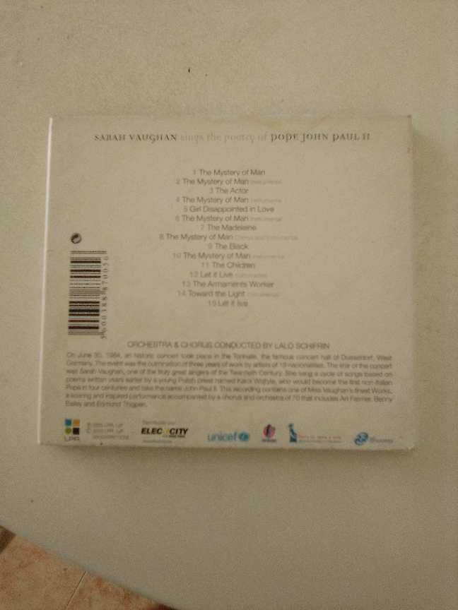 cd Sarah Vaughan - Sing The Poetry of Pope John Paul 2