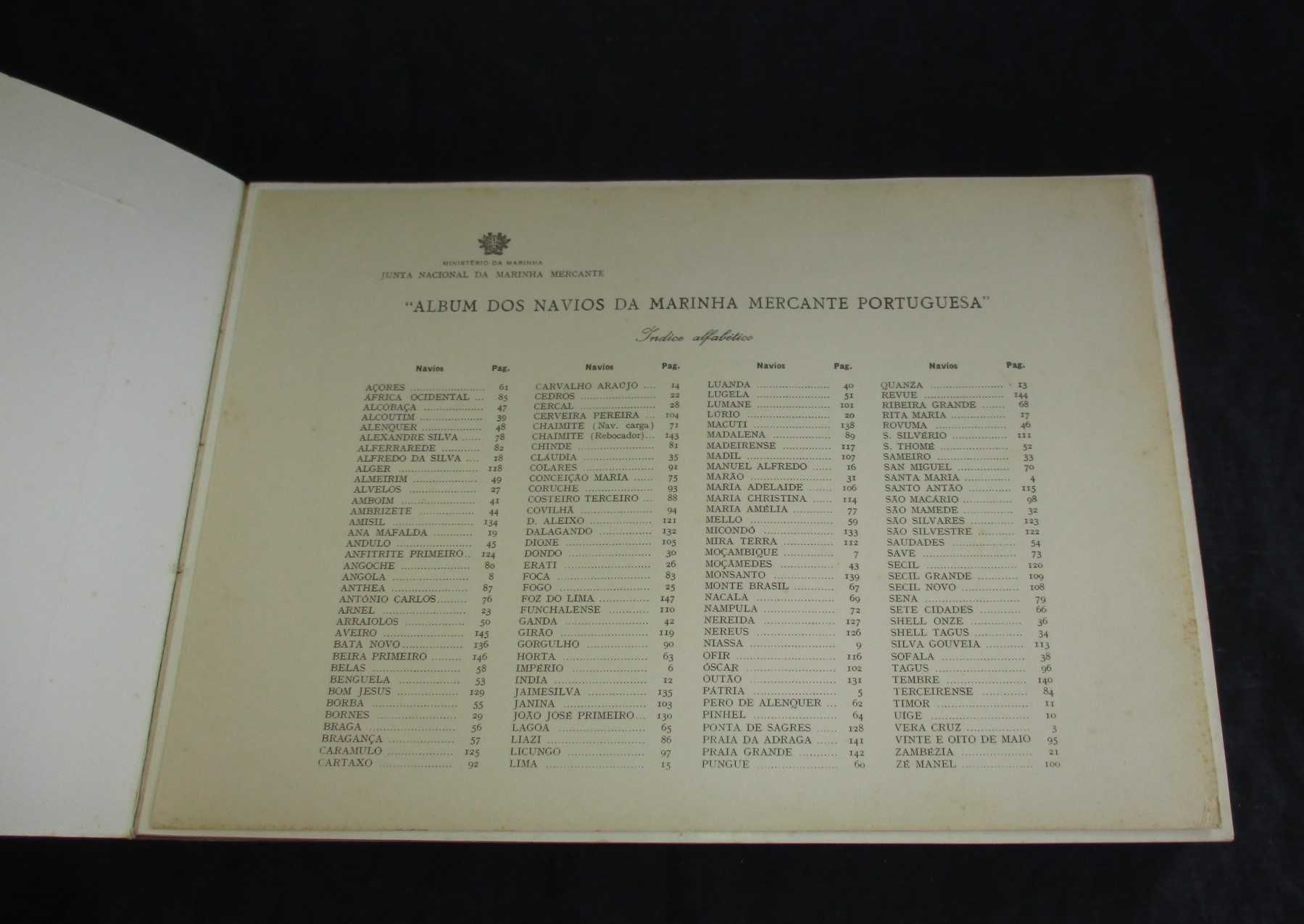 Livro Álbum dos Navios da Marinha Mercante Portuguesa