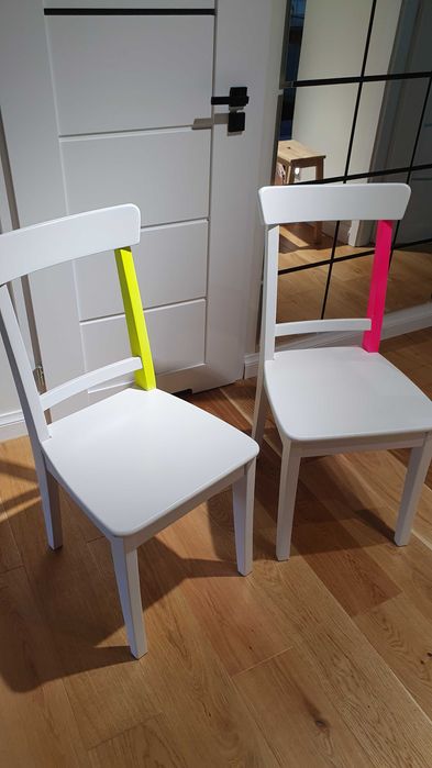 Krzesła Design Lita sosna POP ART 2 sztuki