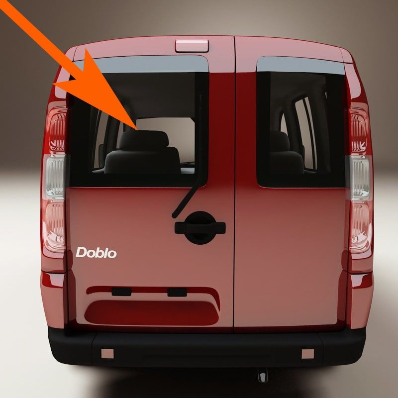 Заднее стекло левая распашонка Fiat Doblo Фиат Добло