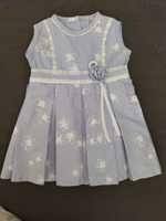 Vestido tamanho 1 ano cor lilás e branco