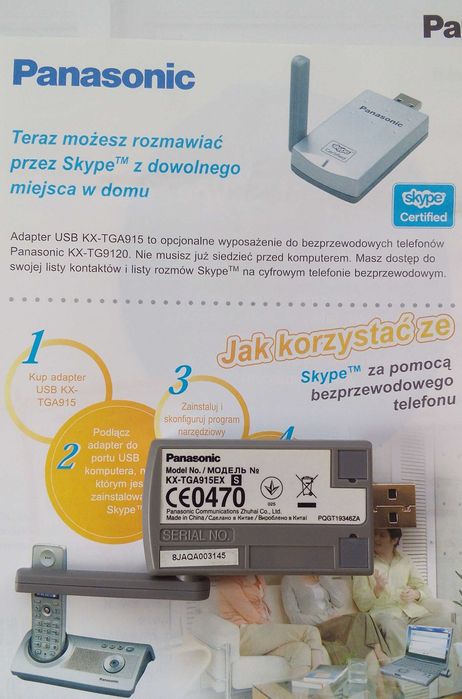 Telefon bezprzewodowy
Panasonic KX-TG9120 + gratis KX-TGA915