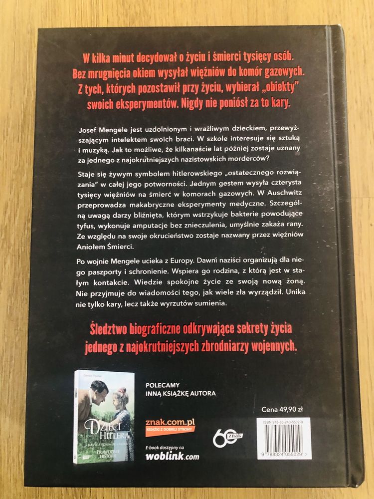 Mengele polowanie na anioła śmierci z Auschwitz John Ware Posner