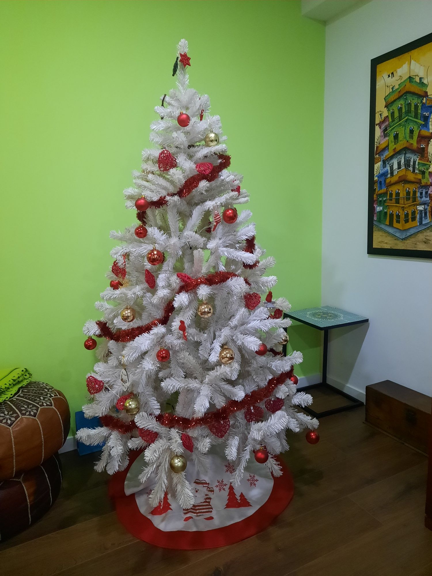 Árvore de Natal 180cm branca artificial
