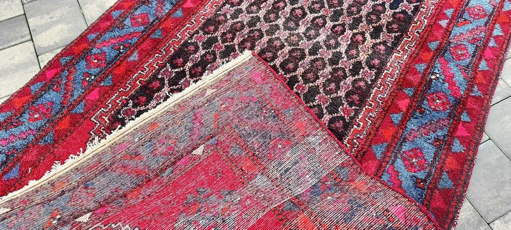 Hamadan irański dywan wełniany tkany ręcznie 240 x 130 cm wełna perski