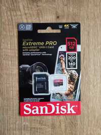 Karta microSDXC SanDisk Extreme PRO 512GB. Nowa.