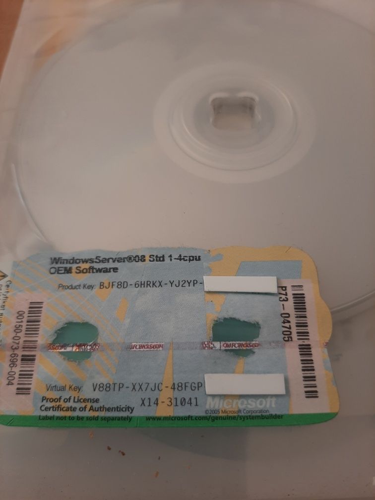 Windows serwer 2008 Standart 32-64 bit