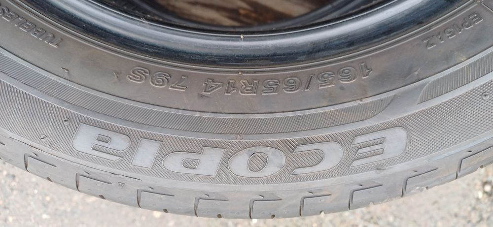 165/65R14 BRIDGESTONE , komplet opon letnich DEMO.