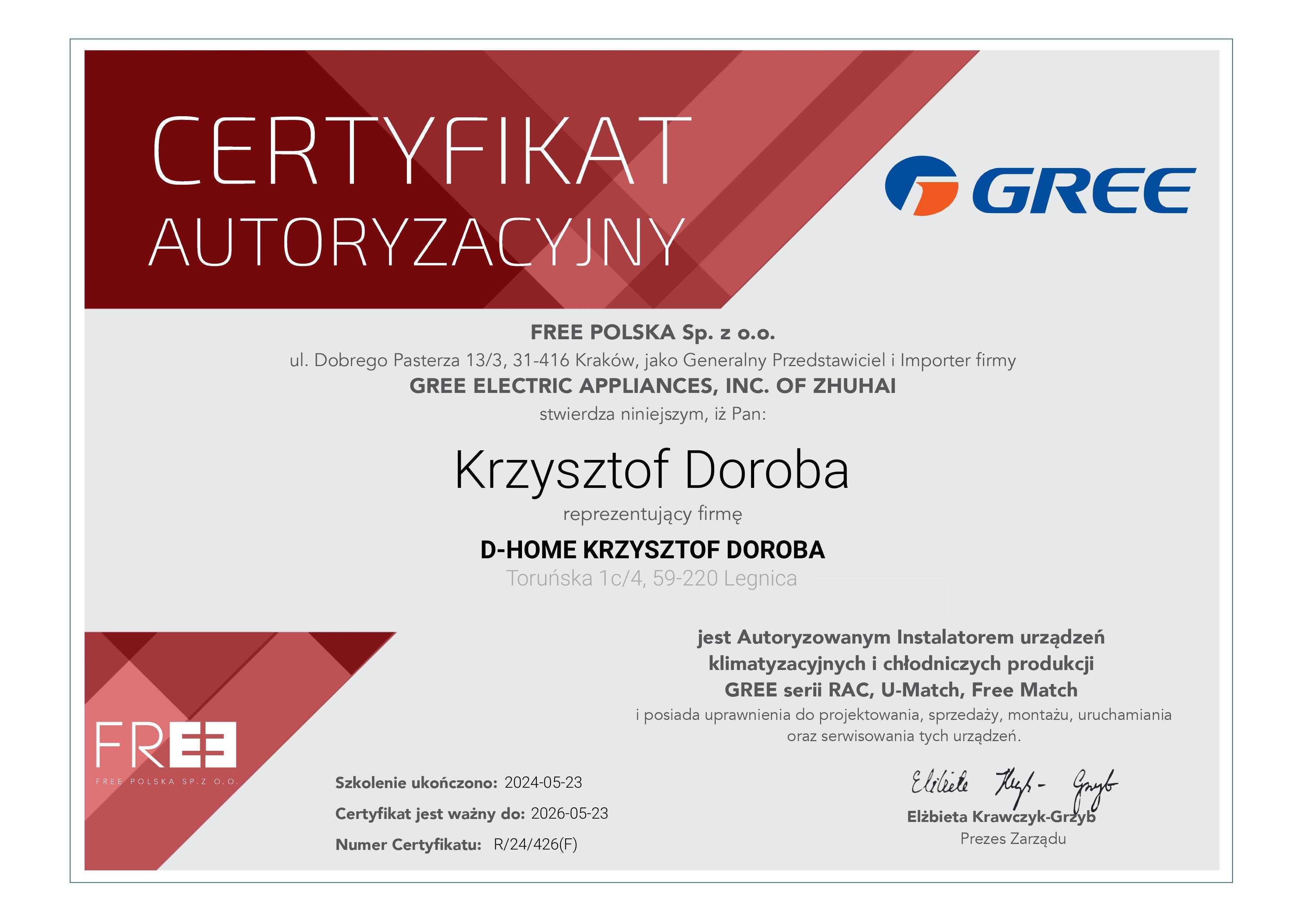 Klimatyzacja M GREE PULAR 2,6 kW z montażem!!!