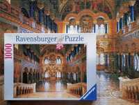 Puzzle 1000 Ravensburger Sala tronowa, Neuschwanstein