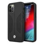 Etui Bmw Leather Perforate Sides na iPhone 12 / iPhone 12 Pro - czarne