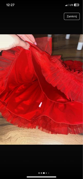 Piekna sukienka z kokardka 74 80 raz założona