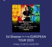 Ed Sheeran - Wrocław 15.08 piątek PŁYTA