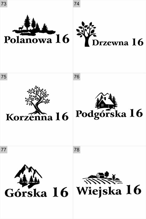 Przestrzenne litery 3D z adresem Twojego domu