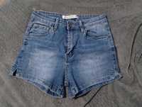 granatowe niebieskie spodenki szorty jeansowe damskie na lato