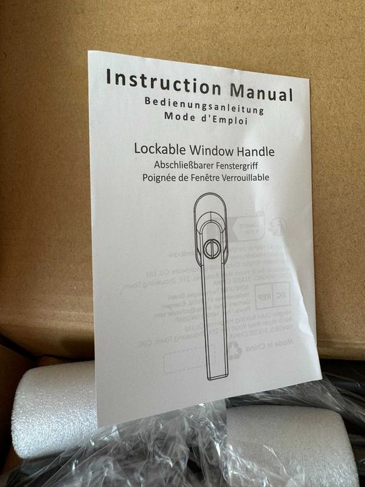 Klamka okienna z zamkiem na kluczyk 8 szt