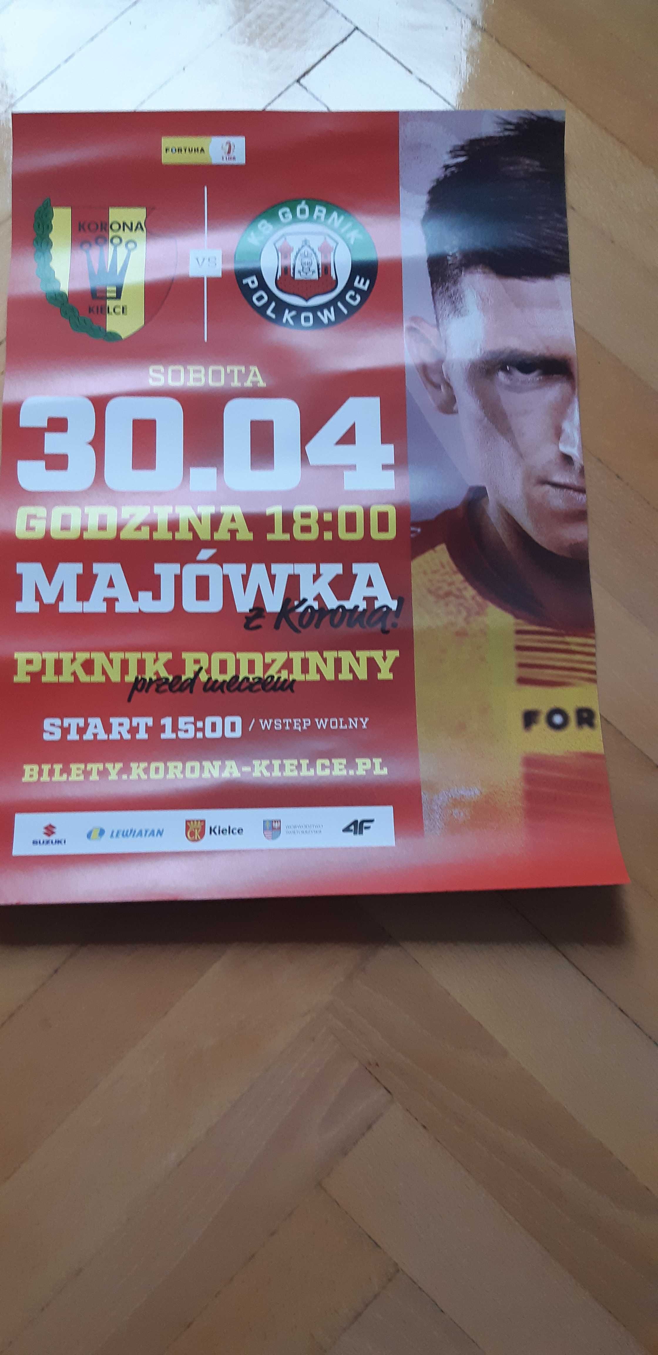 afisz z meczu Korona Kielce -Górnik Polkowice 30.04.2022